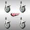 Service Caster 5 Inch 316SS Thermoplastic Rubber Swivel 3/4 Inch Stem Caster Set Lock Brake SCC-SS316TTLEX20S514-TPRB-34-4 - alternate 3